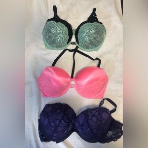 3 La senza push up bras (all size 34 D)